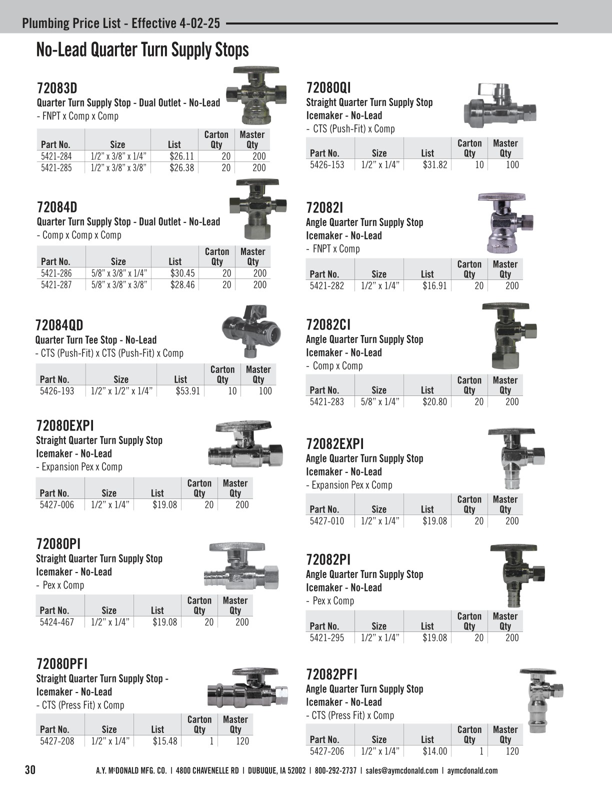 Plumbing Price List Catalog
