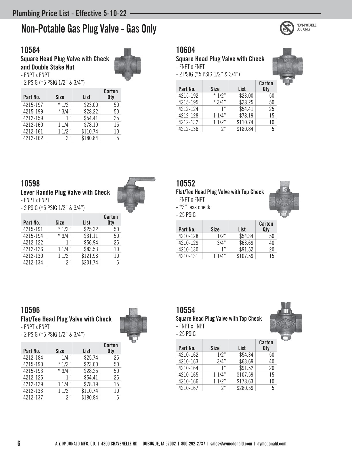 Plumbing Price List Catalog