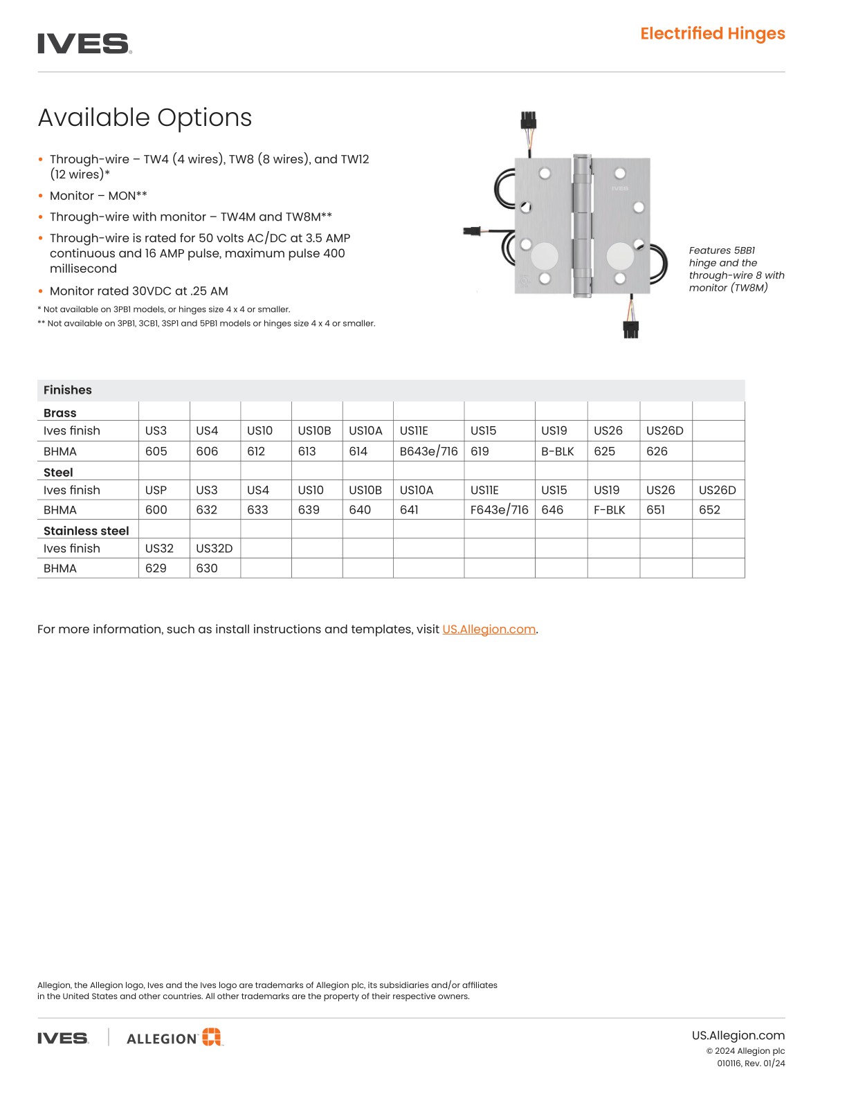 Allegion EAC Catalog
