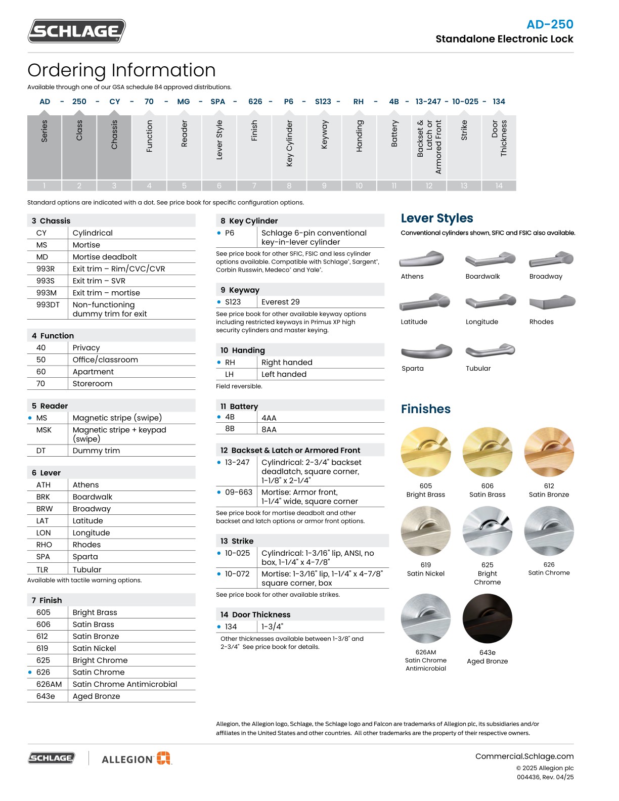Allegion EAC Catalog