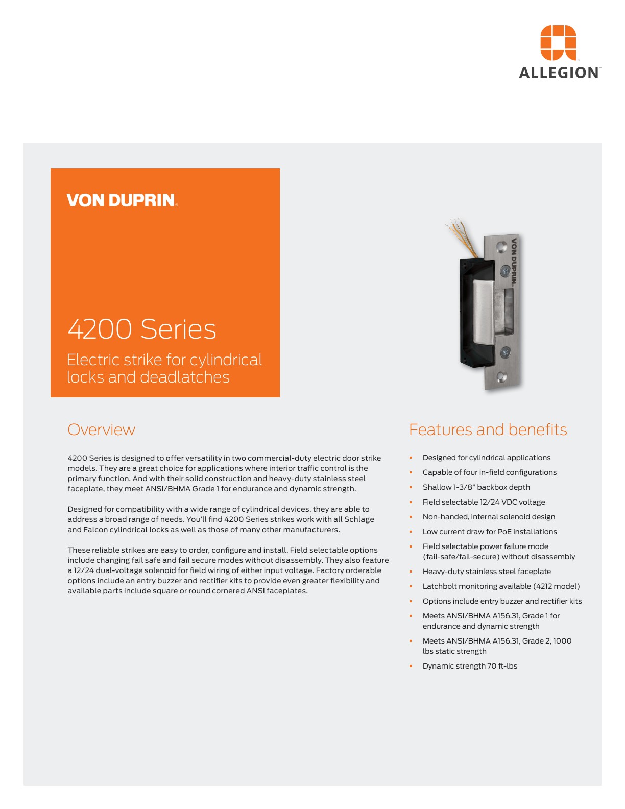 Allegion EAC Catalog