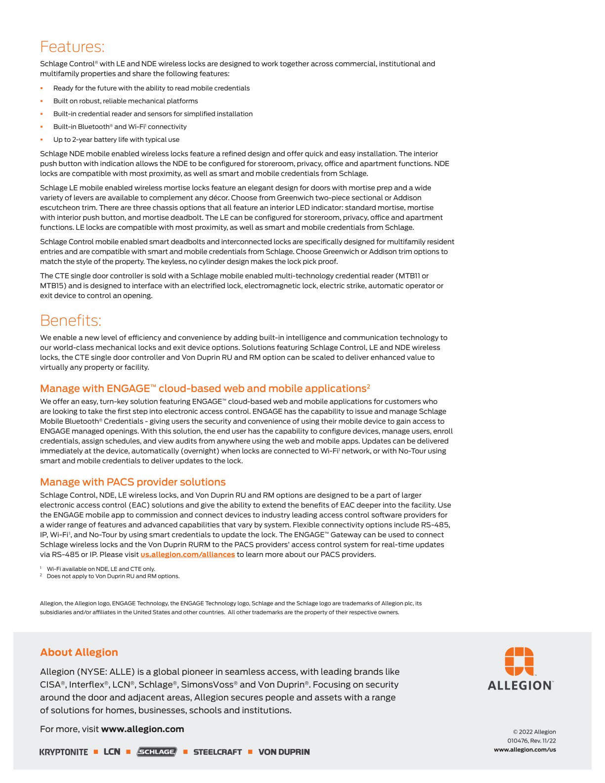 Allegion EAC Catalog