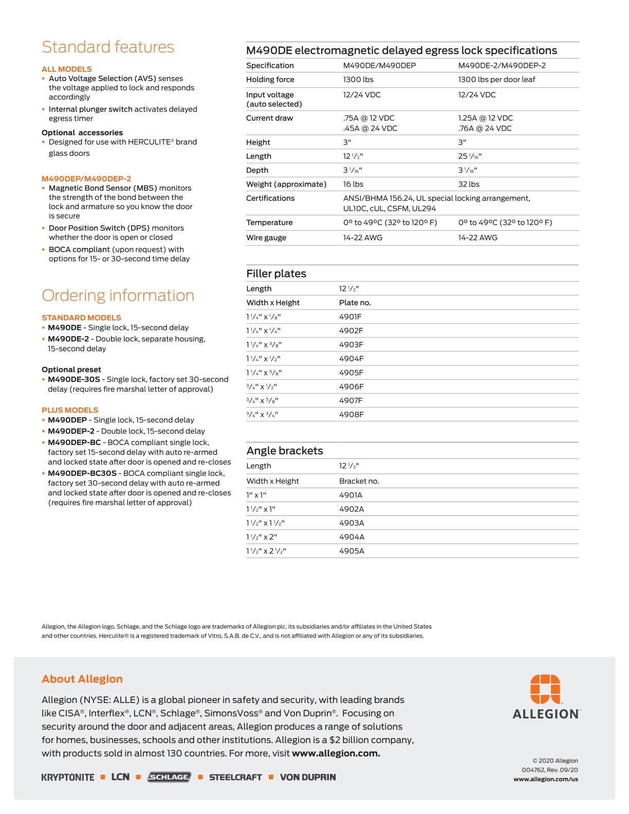 Allegion EAC Catalog
