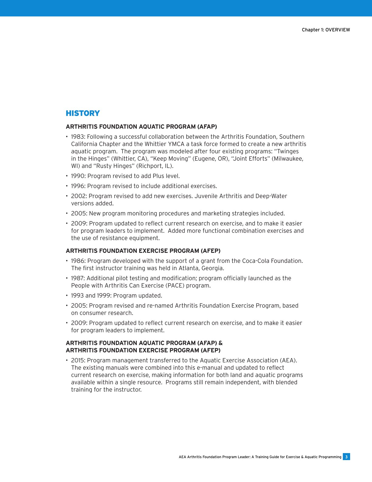 AEA Arthritis Foundation Program Leader A Training Guide for Exercise & Aquatic Programming