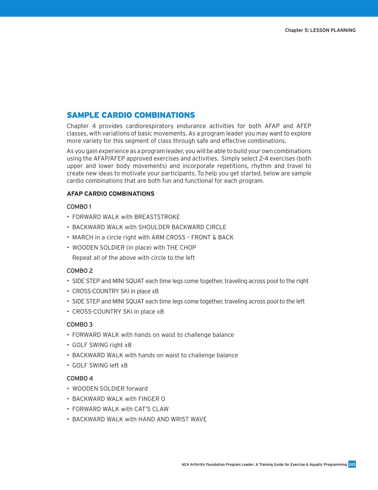 AEA Arthritis Foundation Program Leader: A Training Guide for Exercise ...