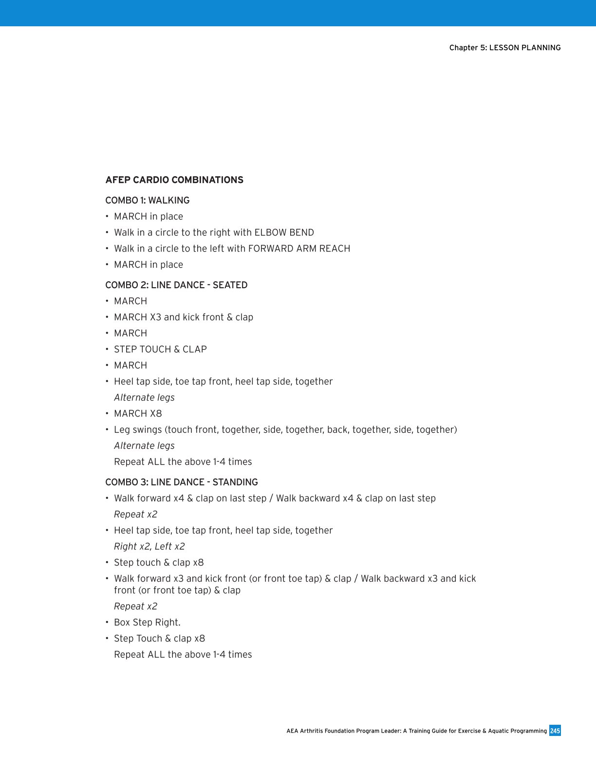 AEA Arthritis Foundation Program Leader: A Training Guide for Exercise ...