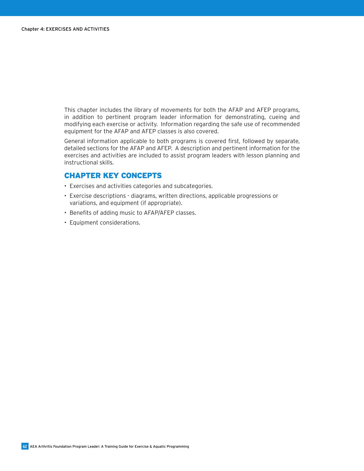 AEA Arthritis Foundation Program Leader A Training Guide for Exercise