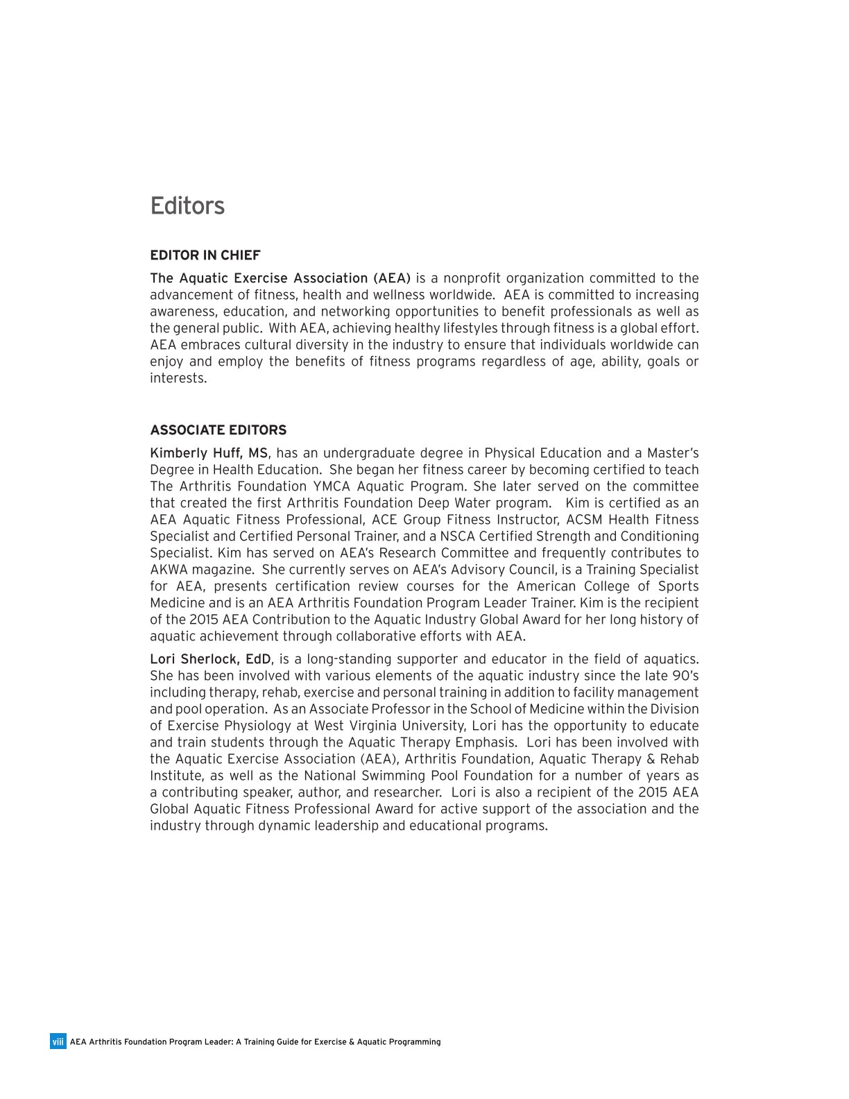 AEA Arthritis Foundation Program Leader A Training Guide for Exercise & Aquatic Programming