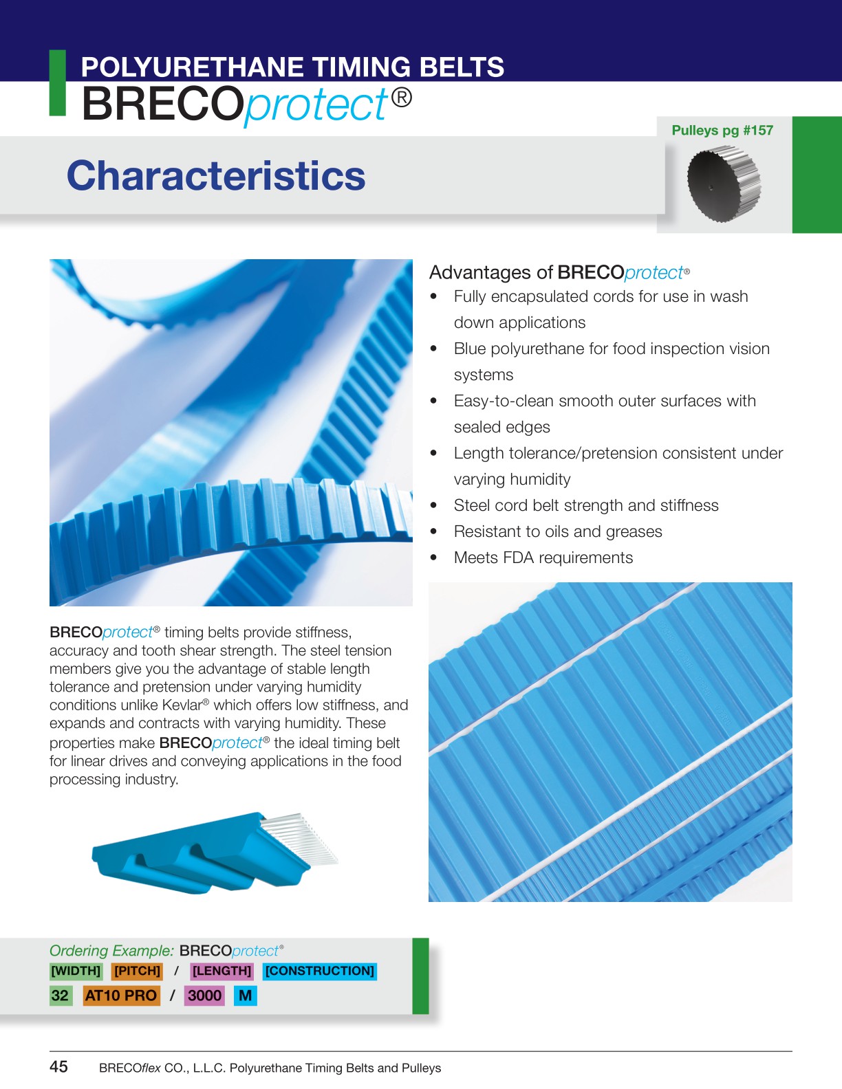 B212 Polyurethane Timing Belts