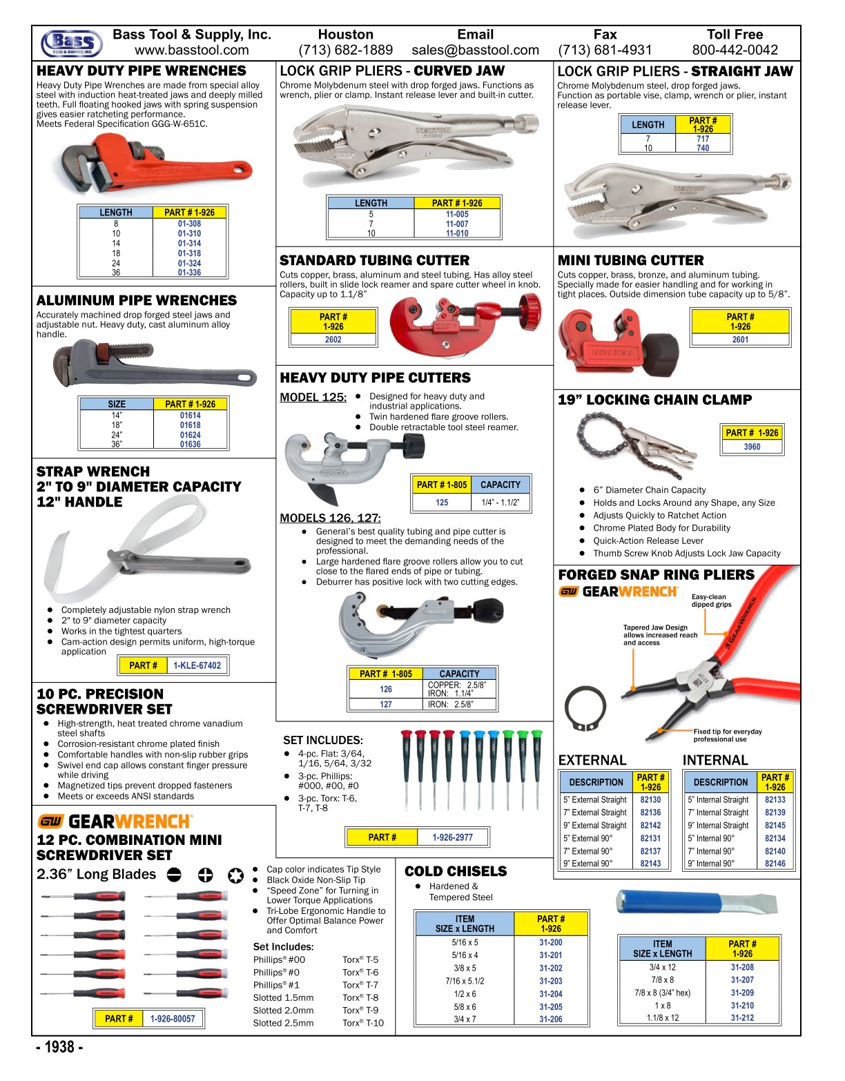 Bass Tool Catalog 2025