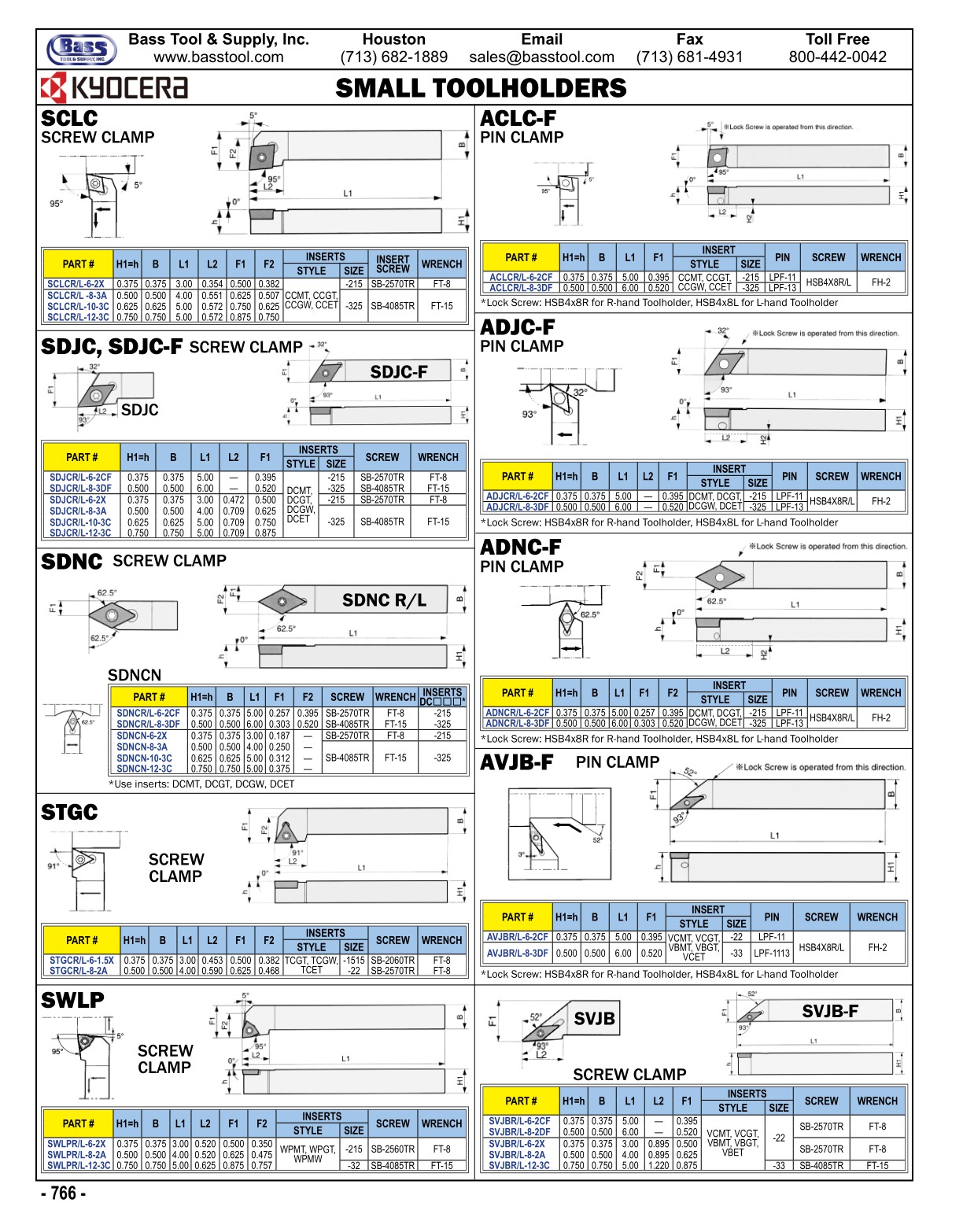 Bass Tool Catalog 2025