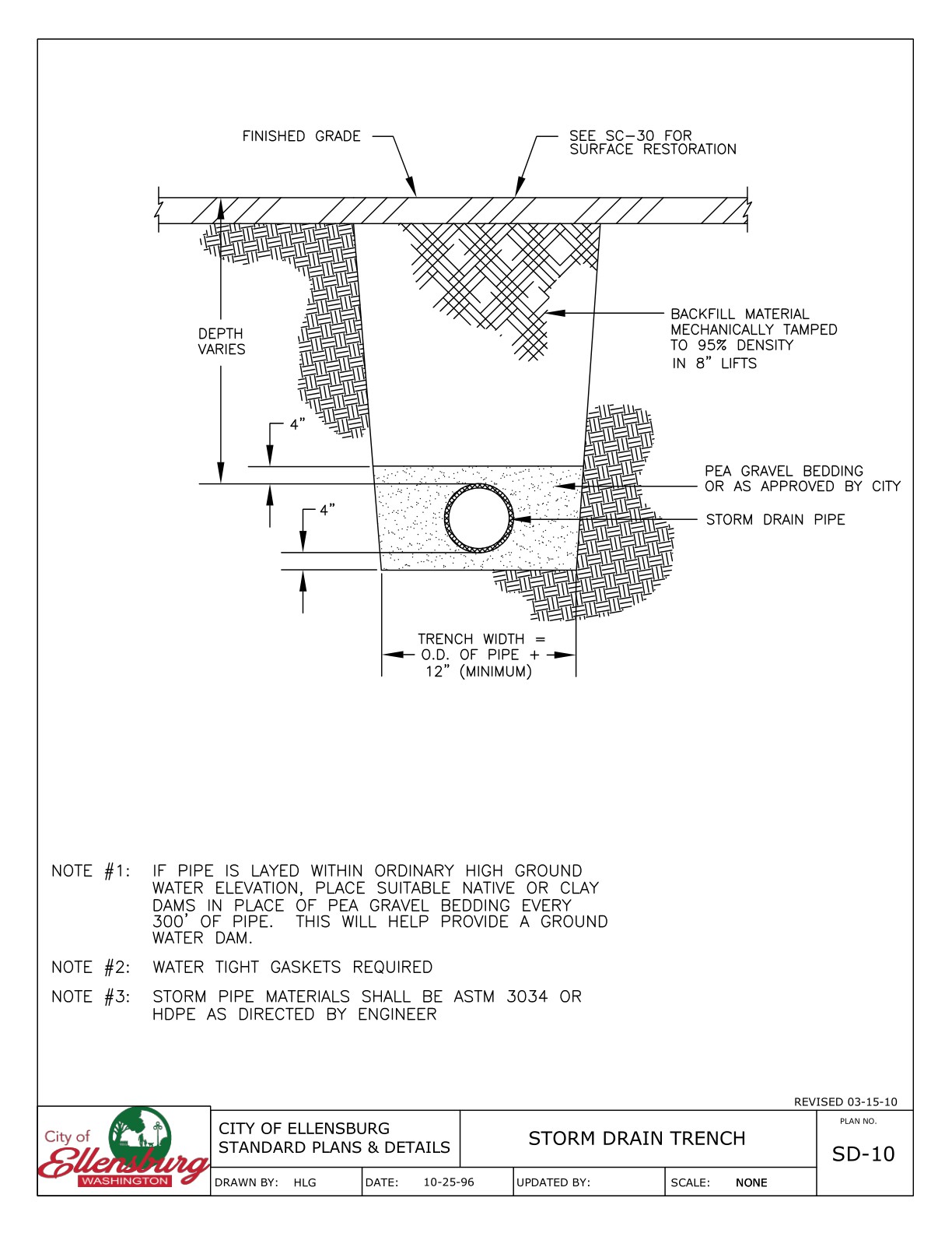 Storm System Code Design Standards Public Works Development Standards