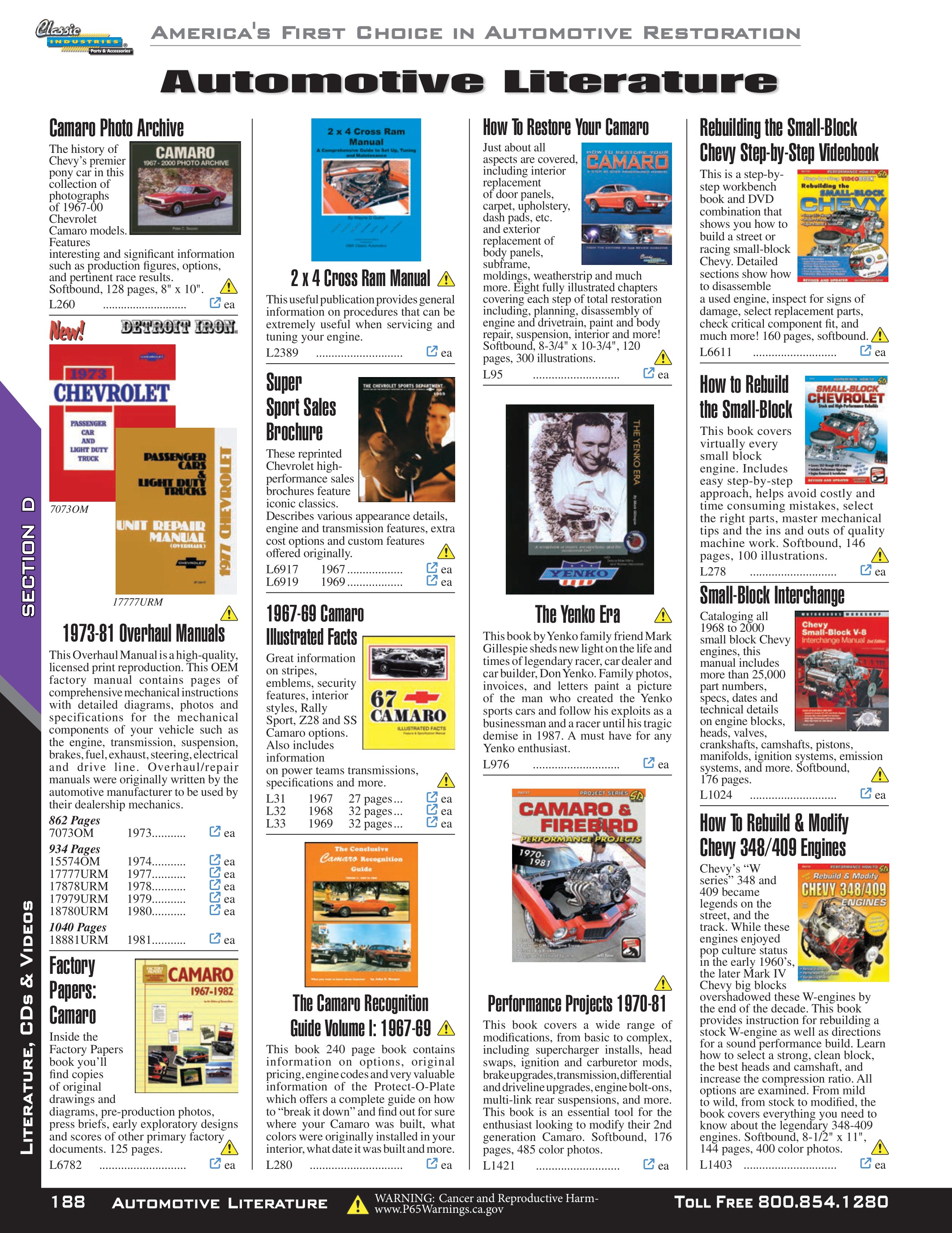 Classic Industries Camaro Interactive Catalog
