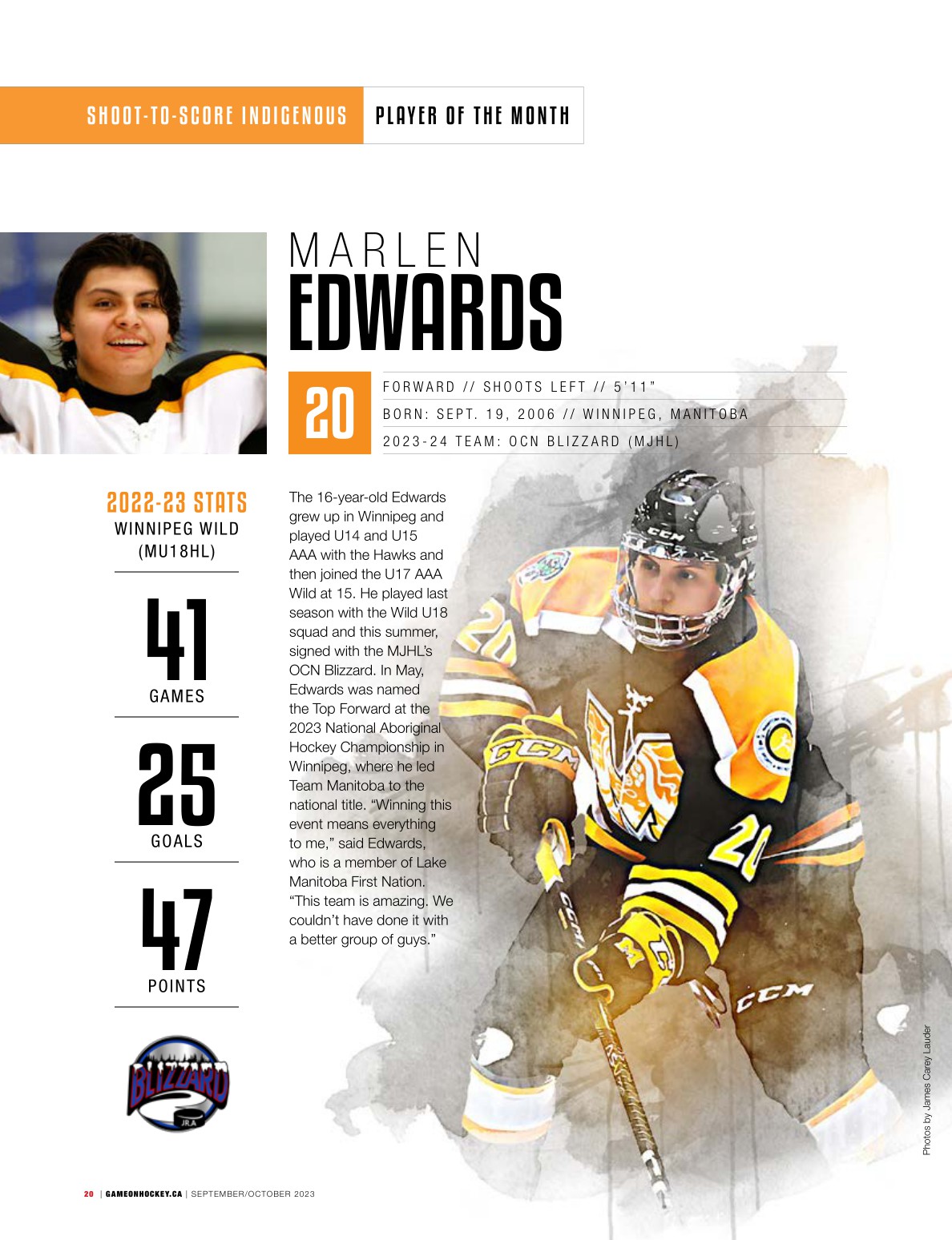 GAME ON | Marlen Edwards Indigenous Player of the Month (Oct 2023)