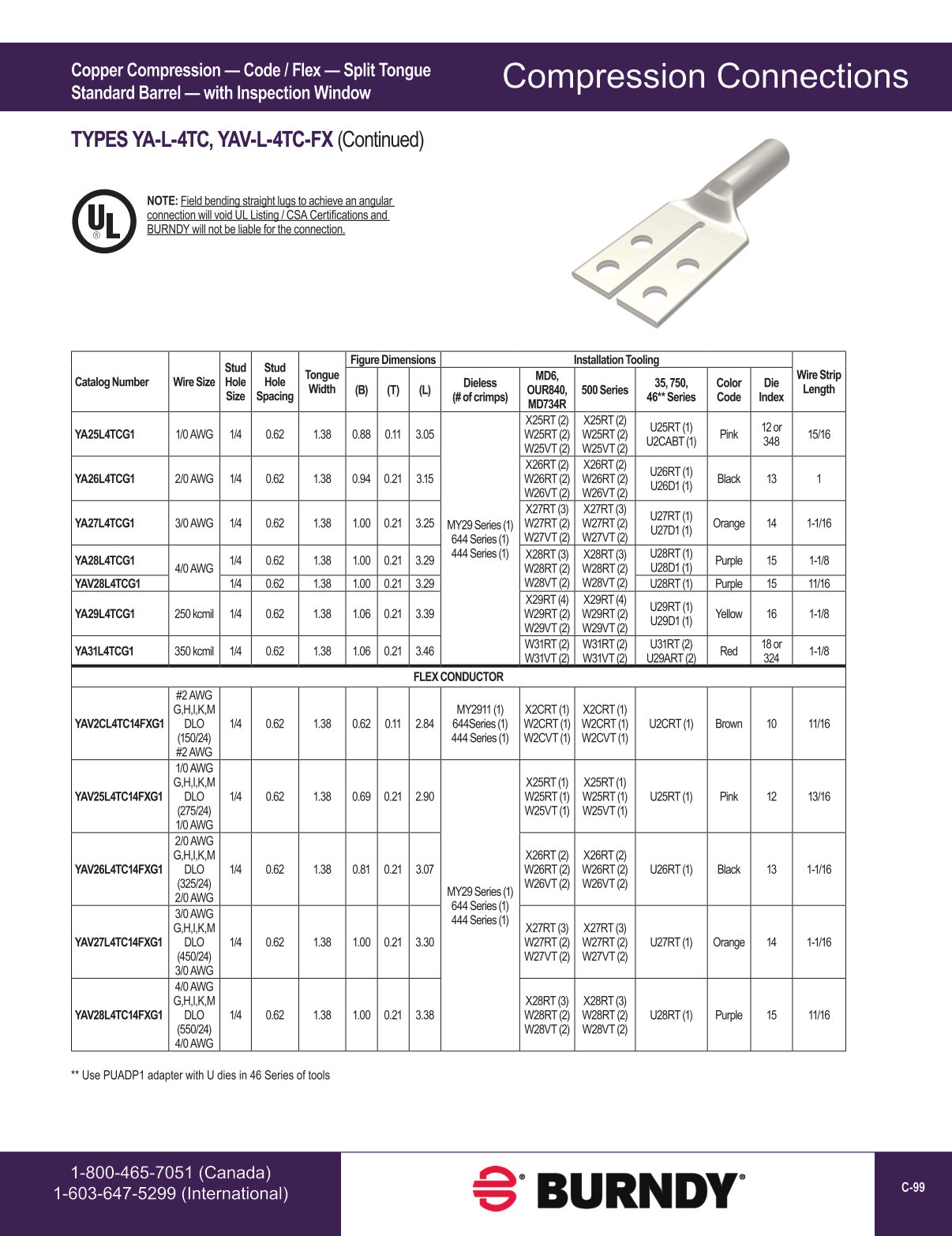 Burndy Color Code Chart 2020 BURNDY Digital Catalog 11-2020
