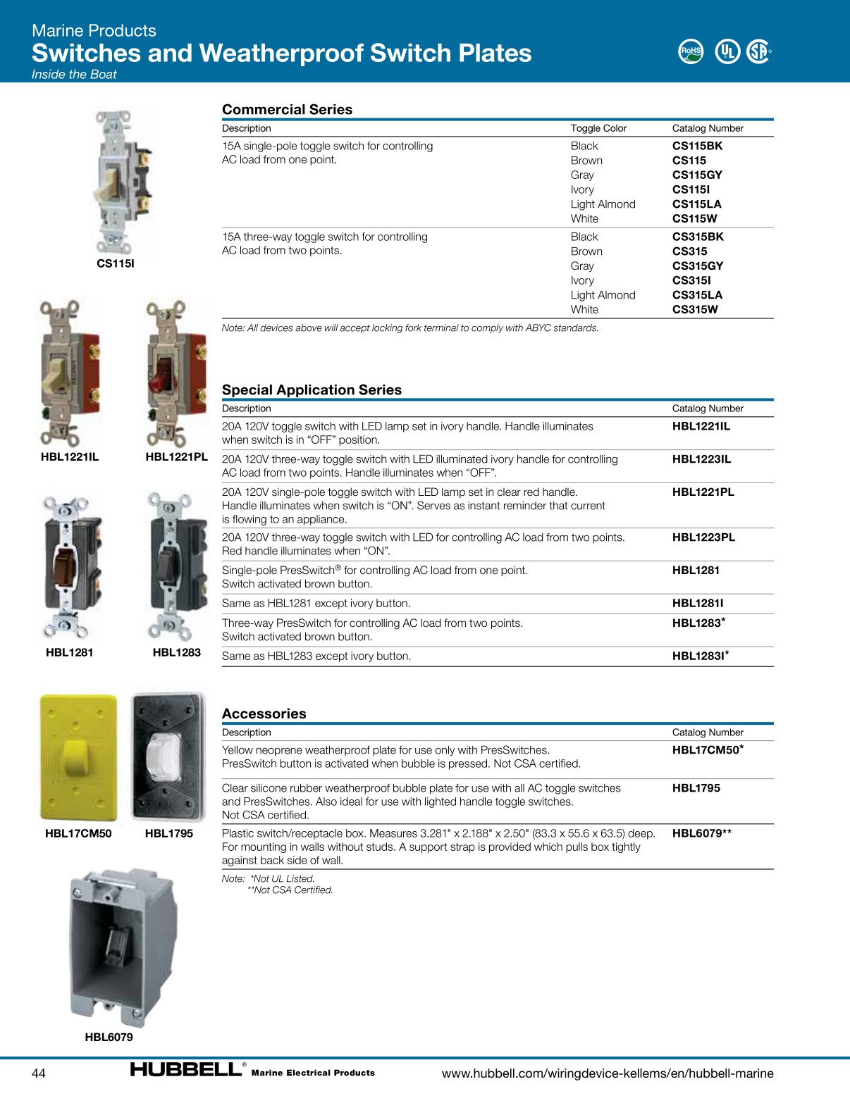 Hubbell Marine Catalog