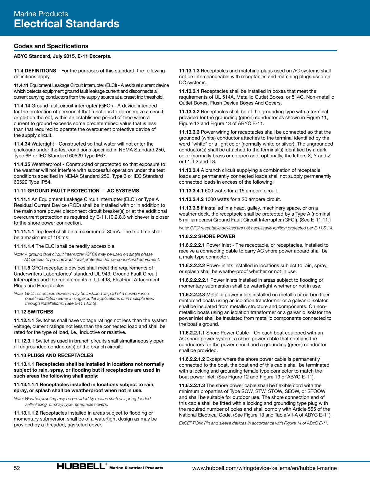 Hubbell Marine Catalog