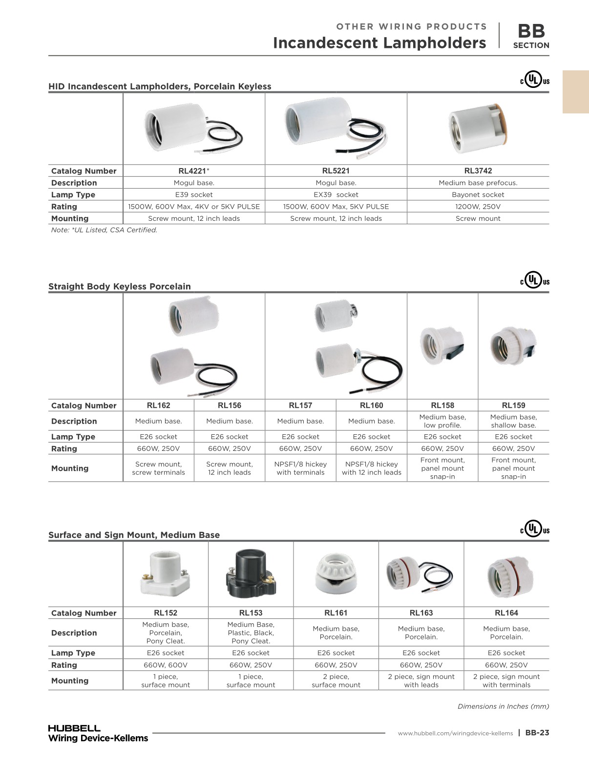 Hubbell Rl159 Hubbell-Wiring-Device-Kellems-Catalog
