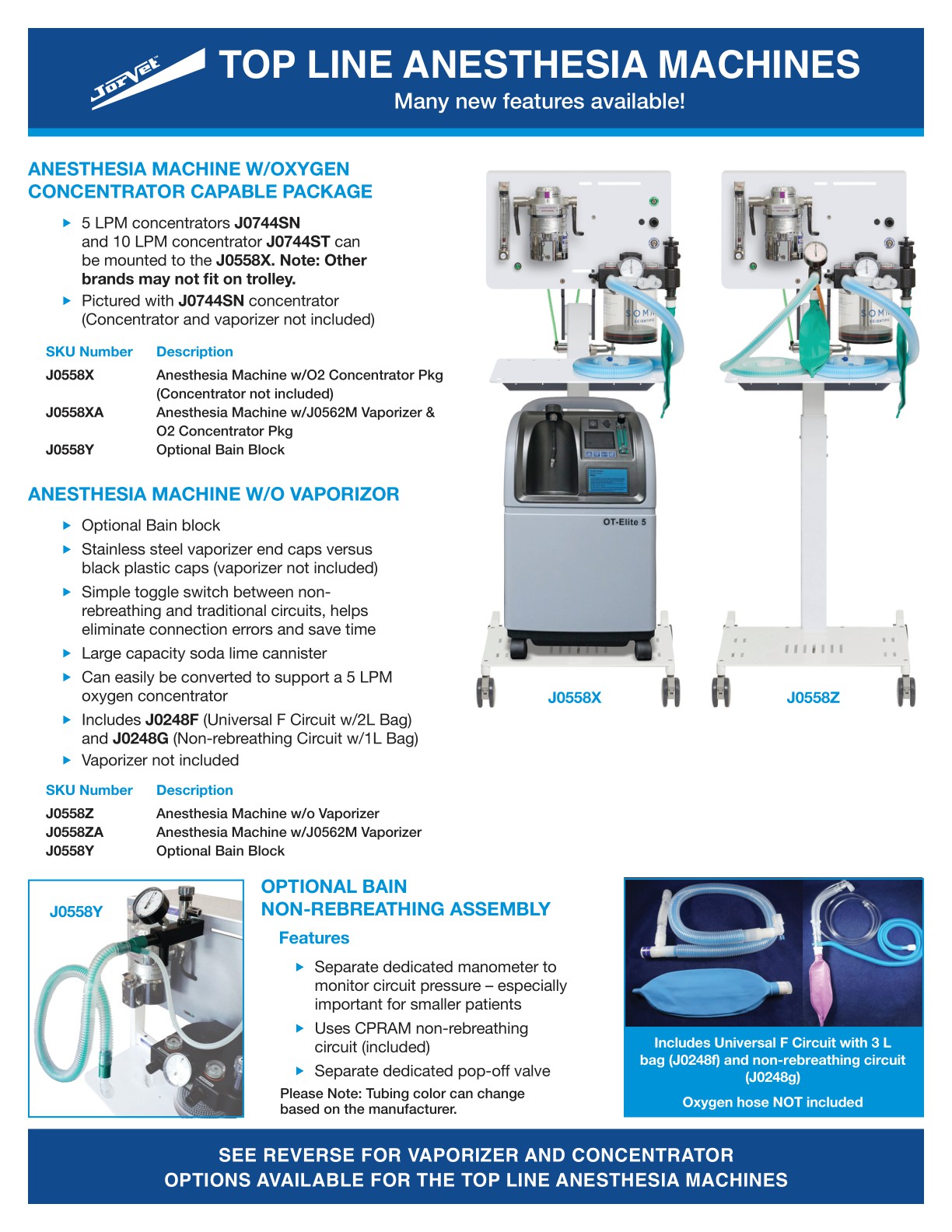 Set Sample Line Anesthesia Top Line Anesthesia Machines Literature – LITJ0558Series