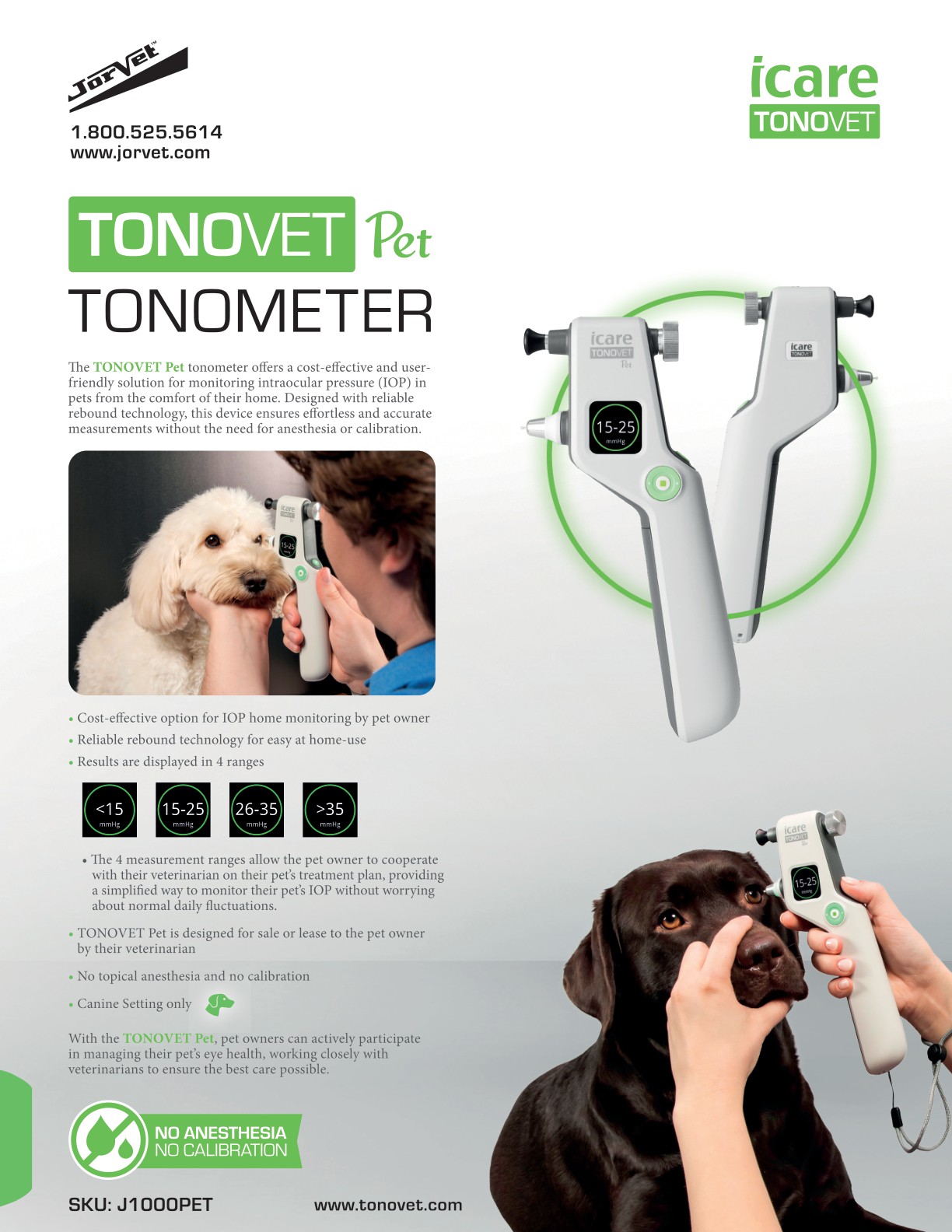 TONOVET Pet Tonometer Literature – LITJ1000PET