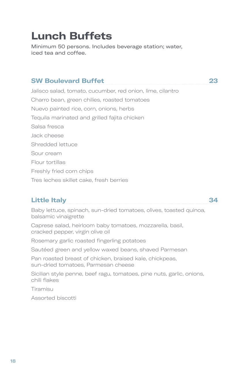 Lunch Conference Menu Conference-Menu