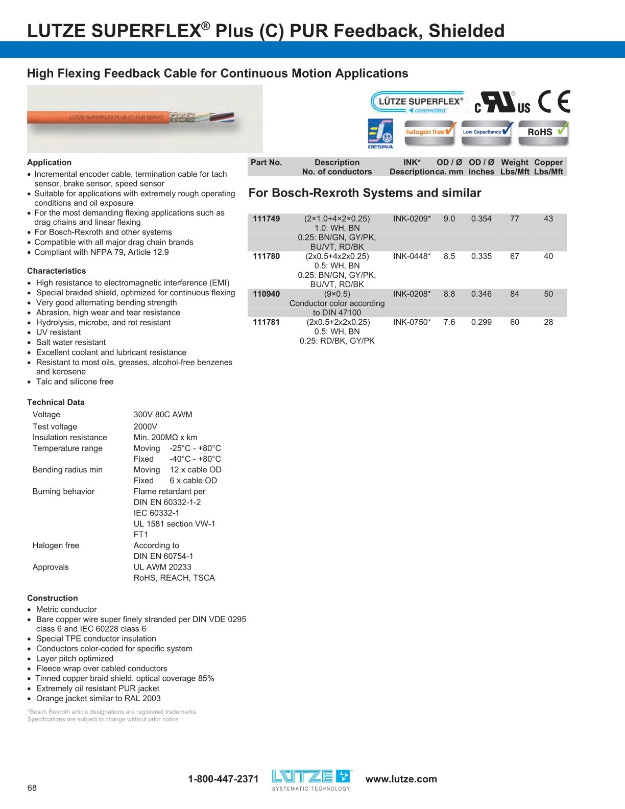 LUTZE Cable Solutions Catalog for Industrial Automation