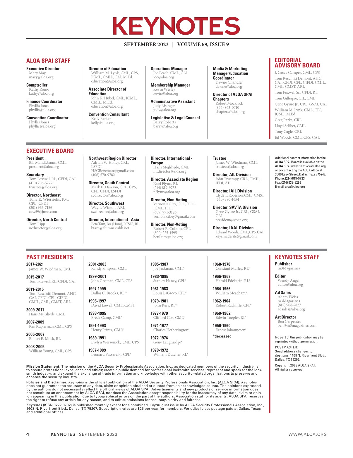 Keynotes September 2023