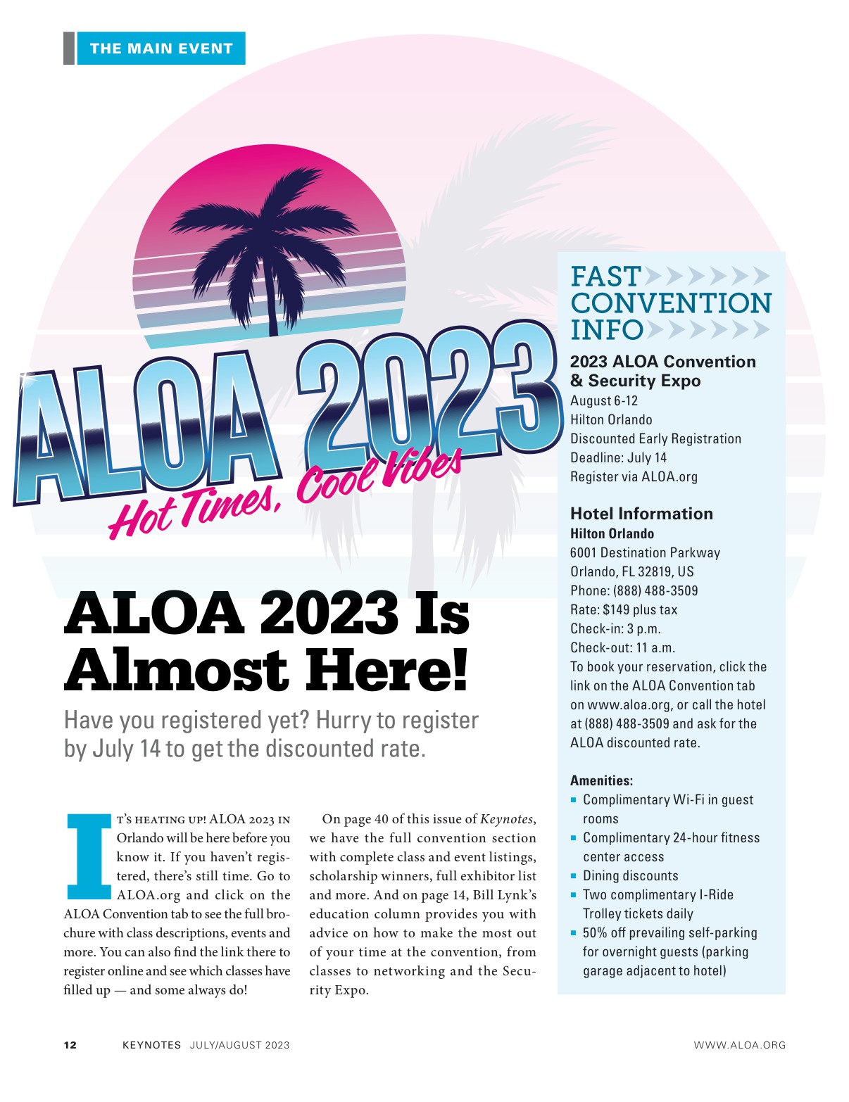 Keynotes July/August 2023