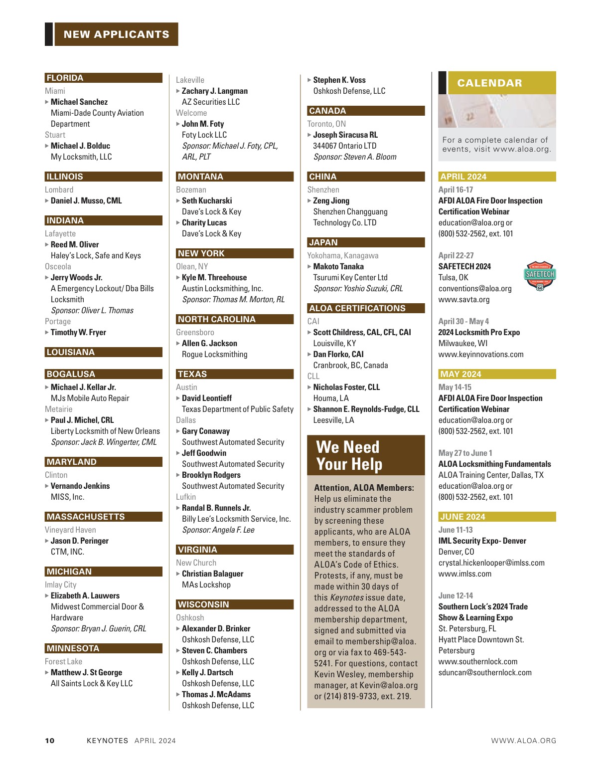Keynotes April 2024