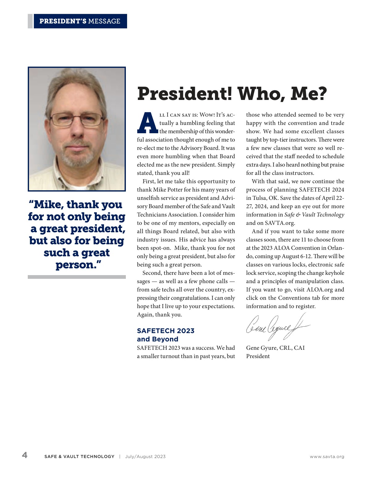 Safe & Vault Technology July/August 2023