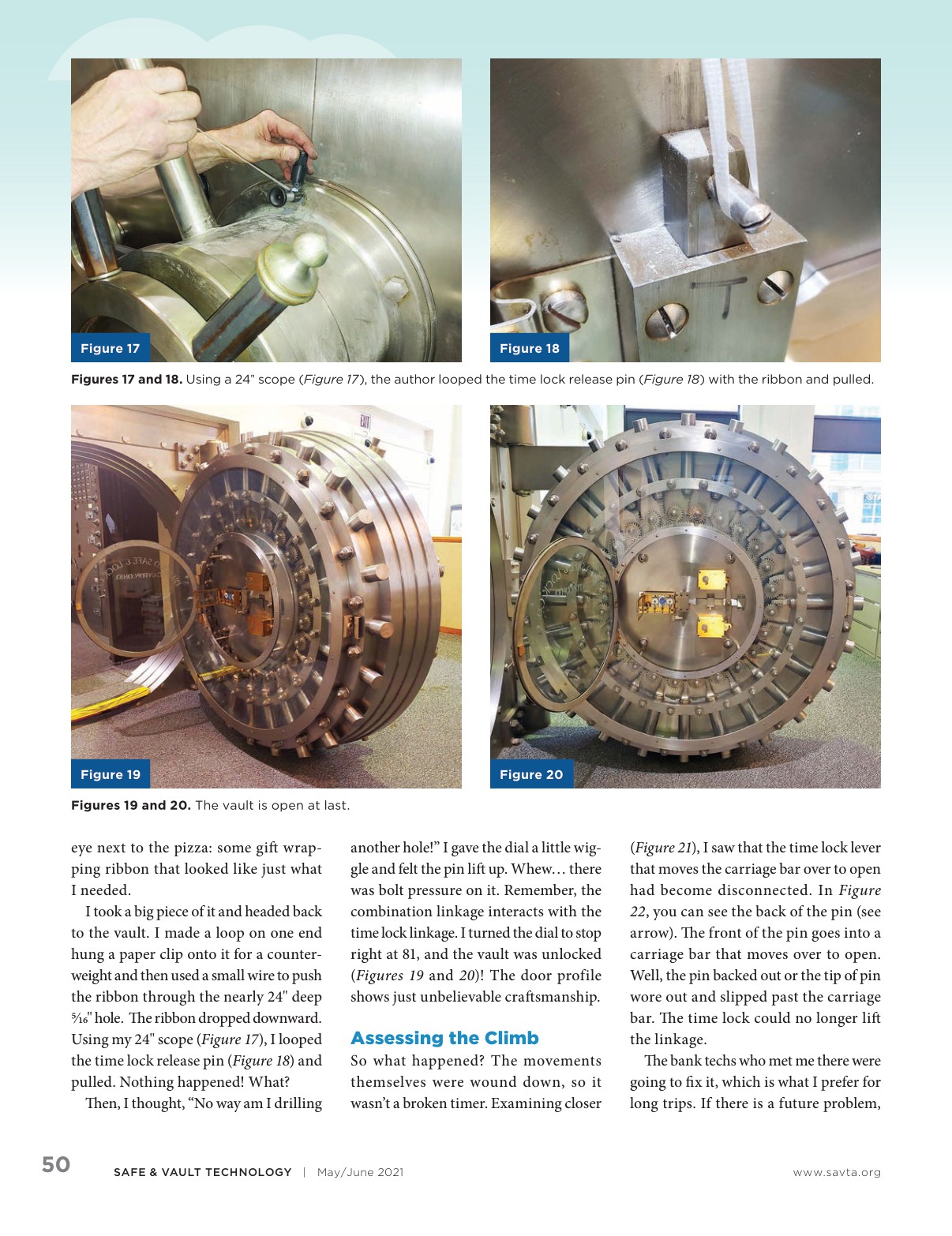 Bank Vault Safe Timer Chart.pdf Safe & Vault Technology May/June 2021