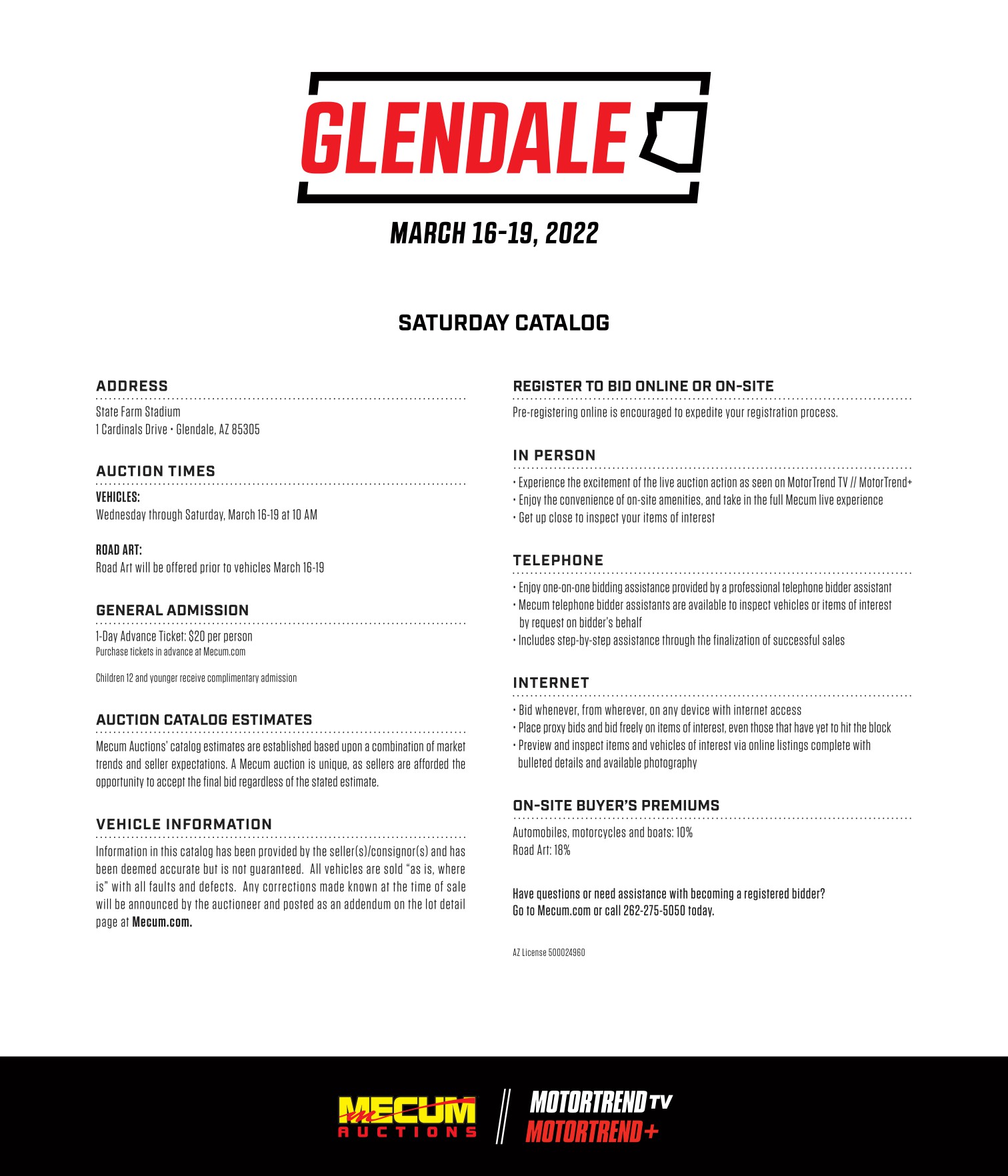 Glendale 2022 Saturday Digital Catalog