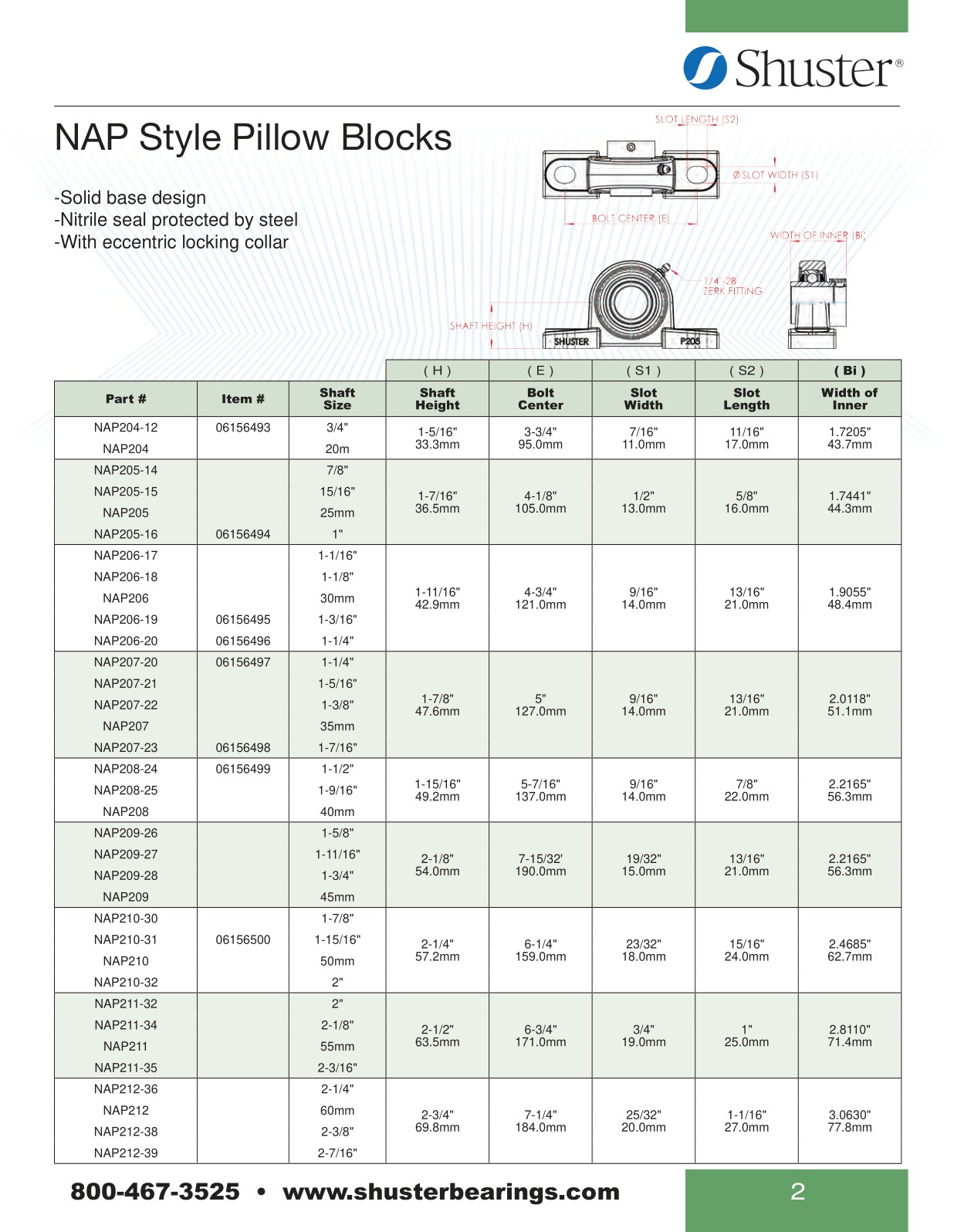 Shuster Mounted Bearing Catalog