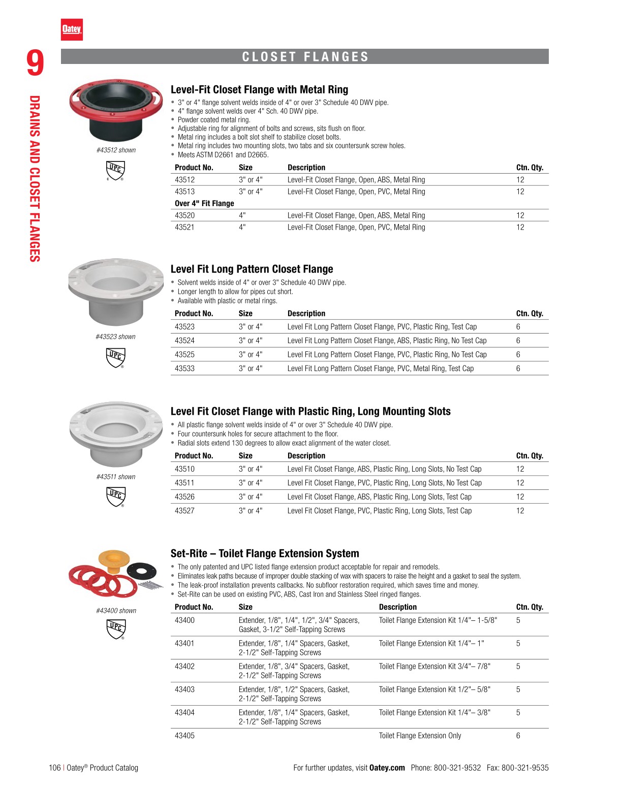 Oatey Product Catalog