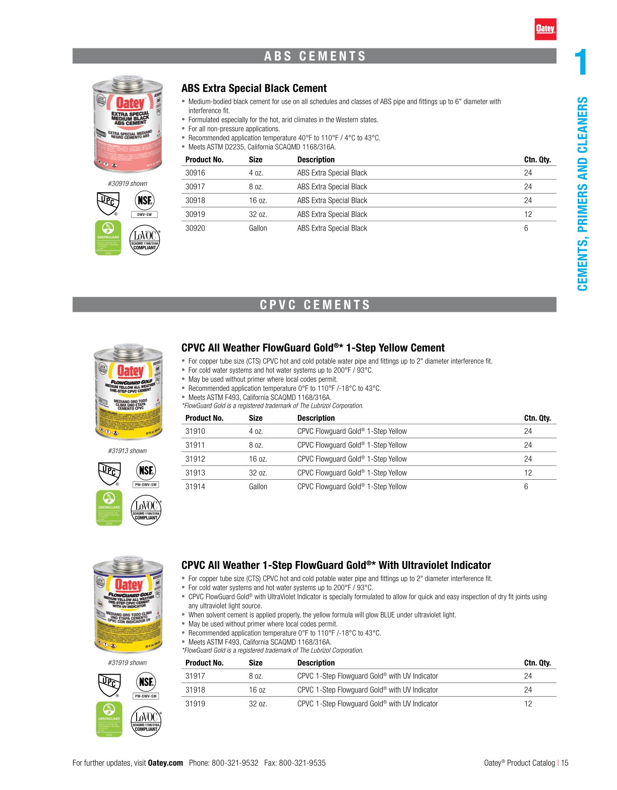 Oatey Product Catalog