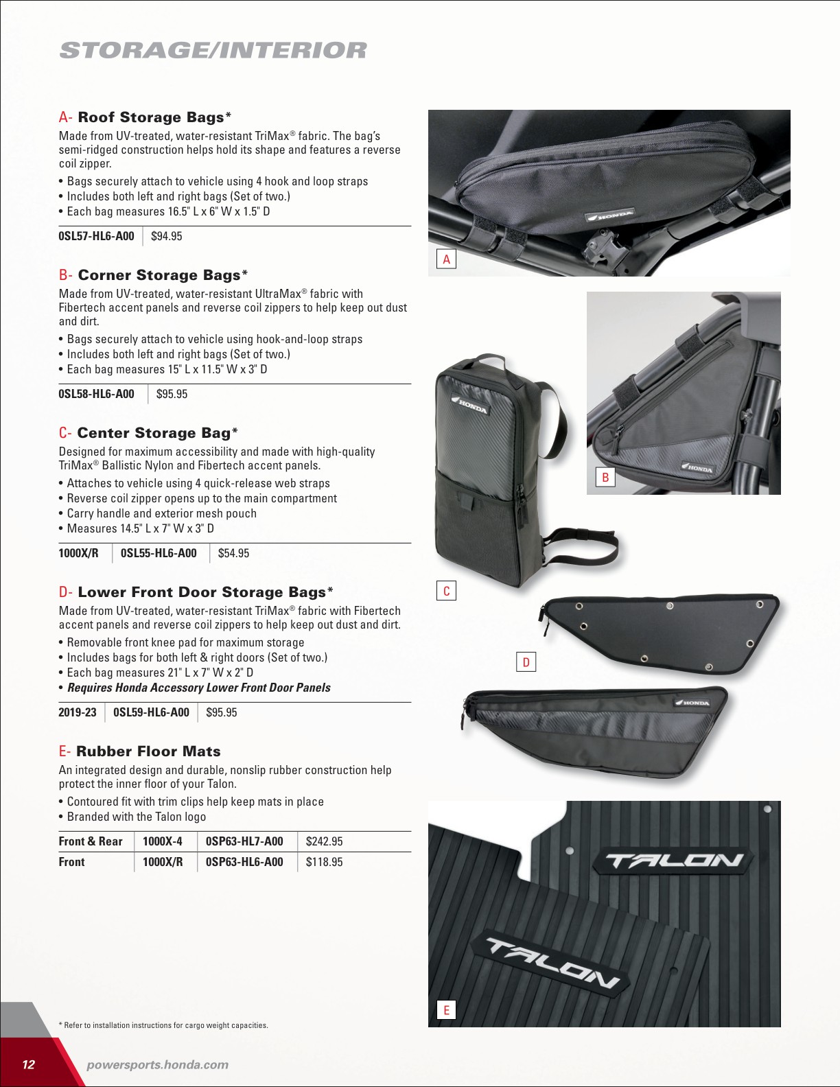 202425 Honda SxS+ATV Accessories Catalog