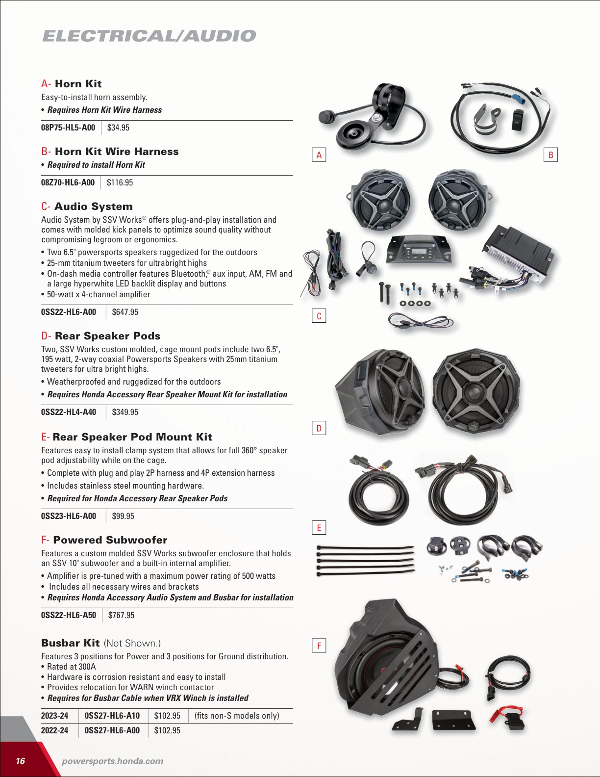 202425 Honda SxS+ATV Accessories Catalog