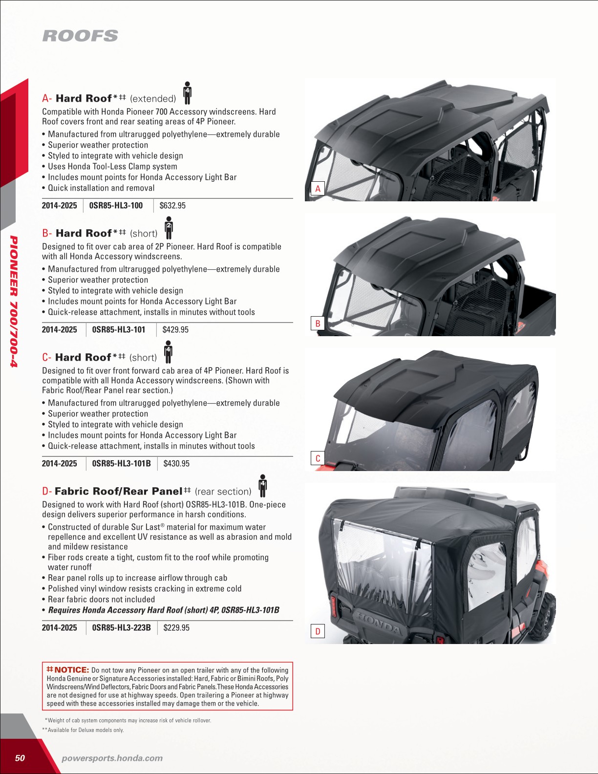 202425 Honda SxS+ATV Accessories Catalog