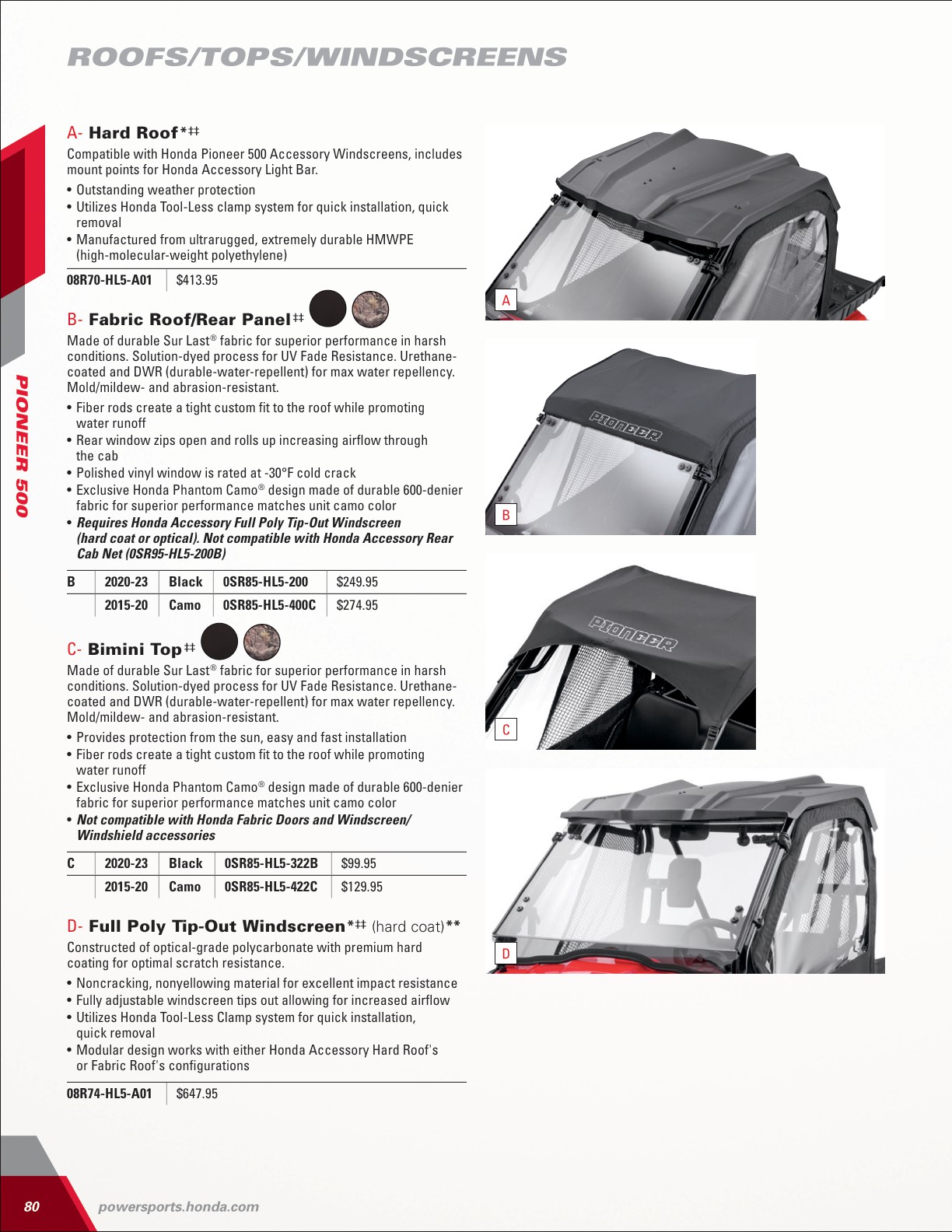 202425 Honda SxS+ATV Accessories Catalog