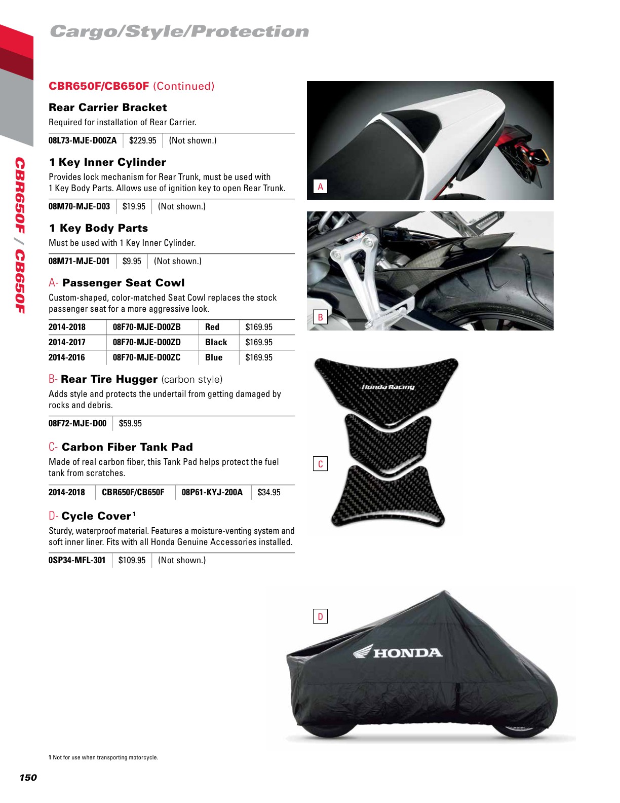 2022 Honda Motorcycle Accessories Catalog