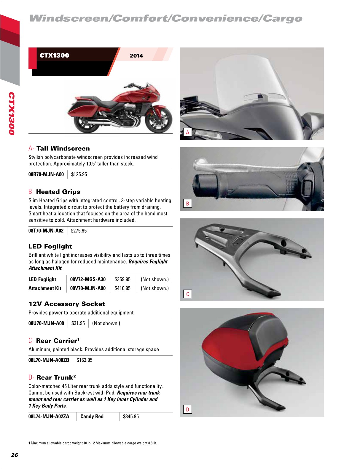 2022 Honda Motorcycle Accessories Catalog
