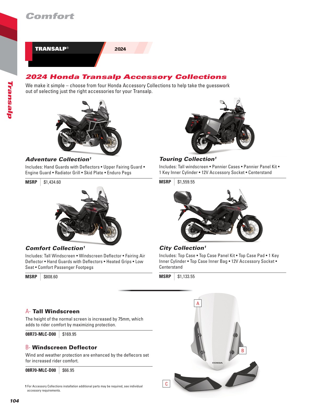 2024 Honda Motorcycle Accessories Catalog