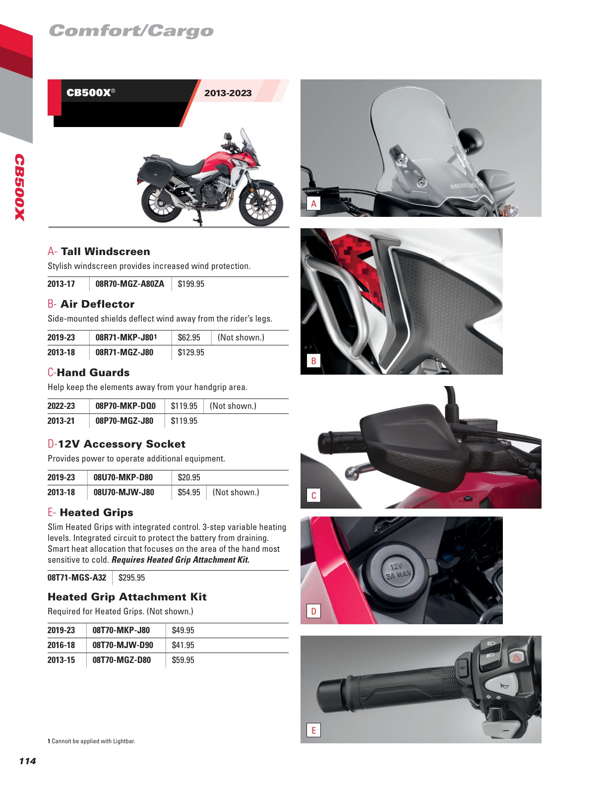 2024 Honda Motorcycle Accessories Catalog