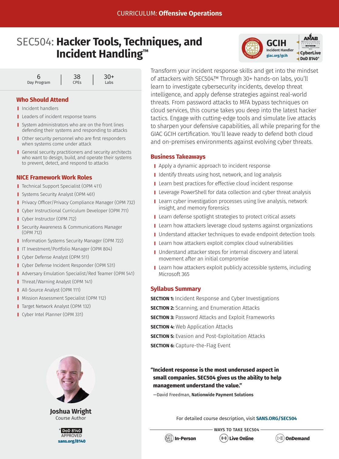 Sans Foundations Course Note.pdf SANS Q1 2026 Product Catalog