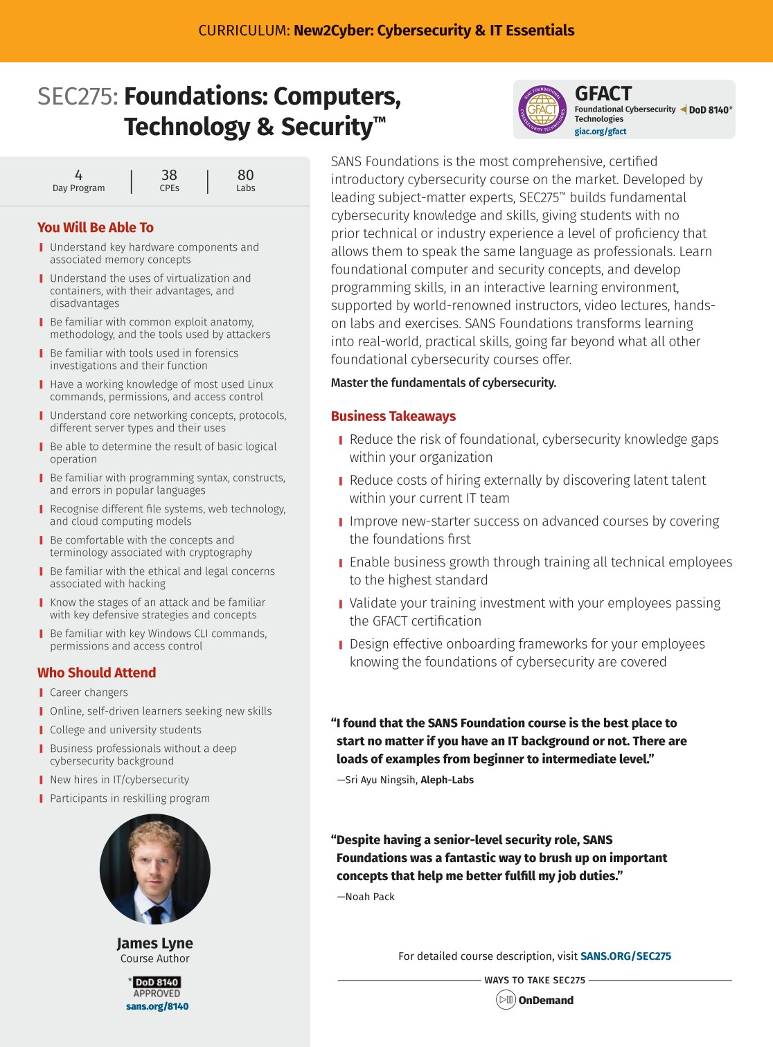 Sans Foundations Course Note.pdf SANS Q1 2026 Product Catalog