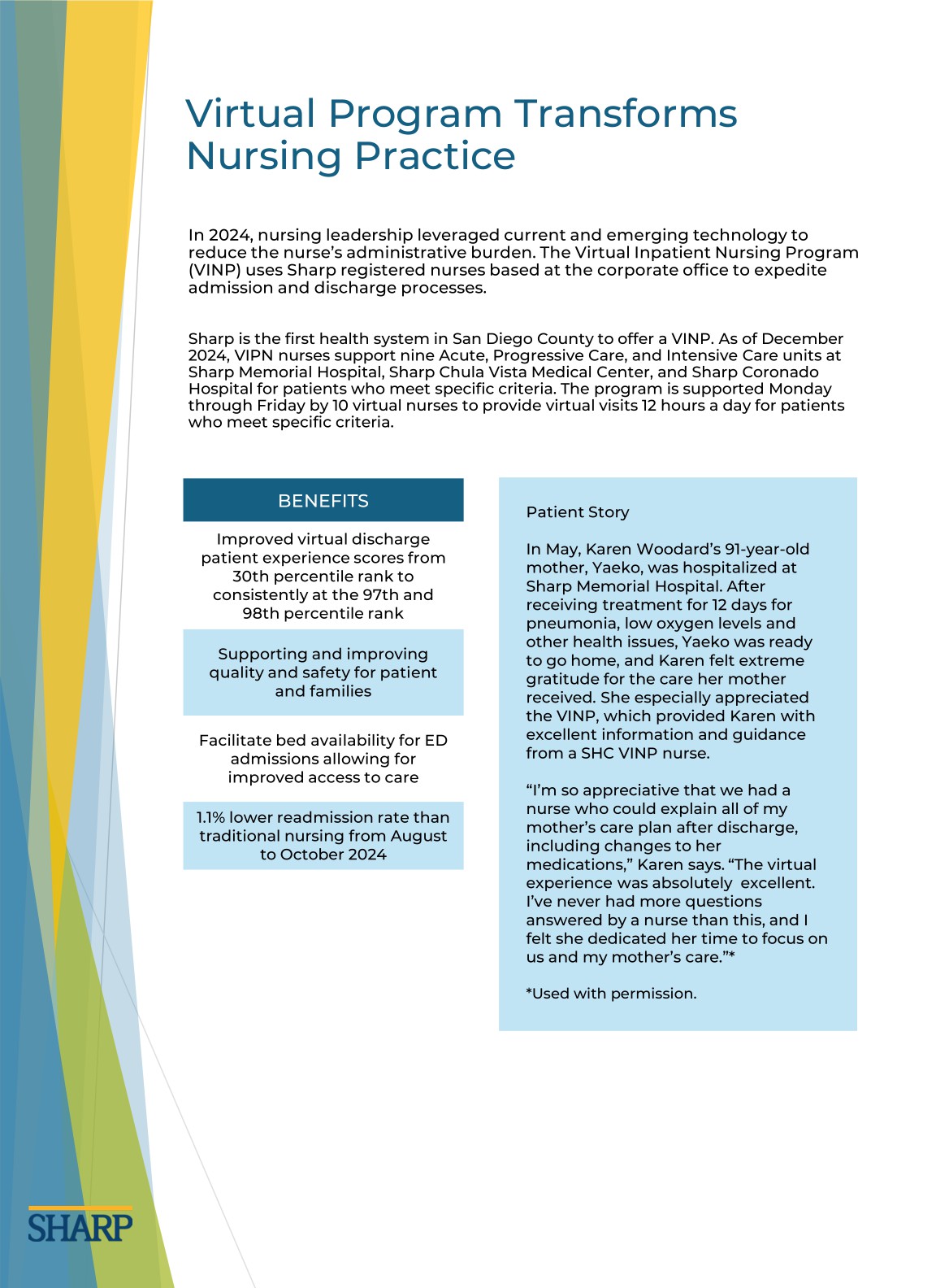 Sharp HealthCare Nursing Report 2024