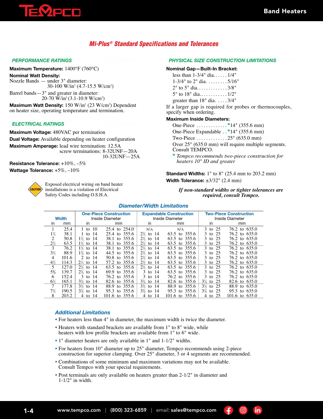 Tempco Electric Heater Product Catalog